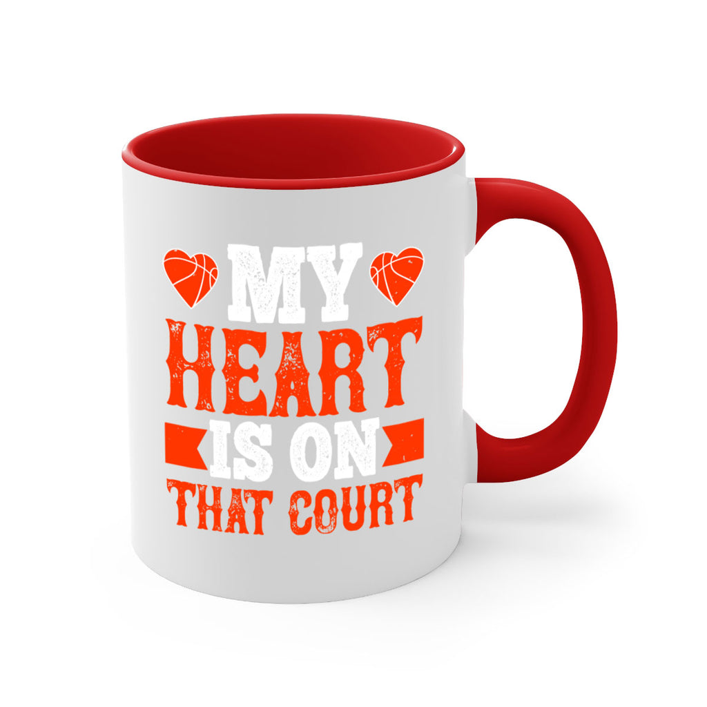 My heart is on that court 1817#- basketball-Mug / Coffee Cup