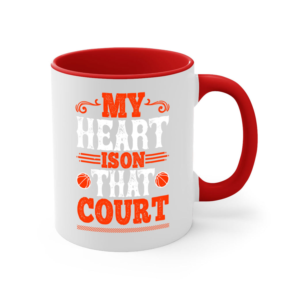 My heart is on that court 1837#- basketball-Mug / Coffee Cup
