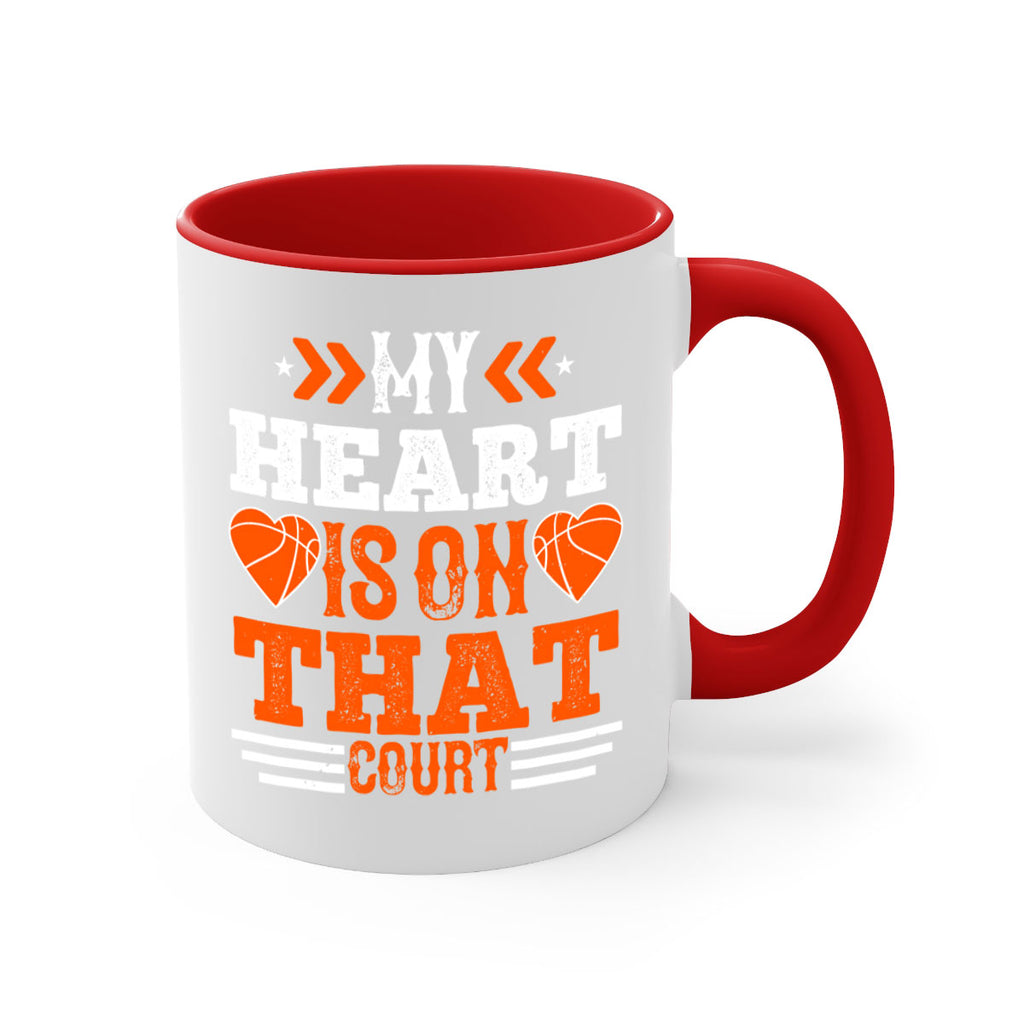 My heart is on that court 641#- basketball-Mug / Coffee Cup