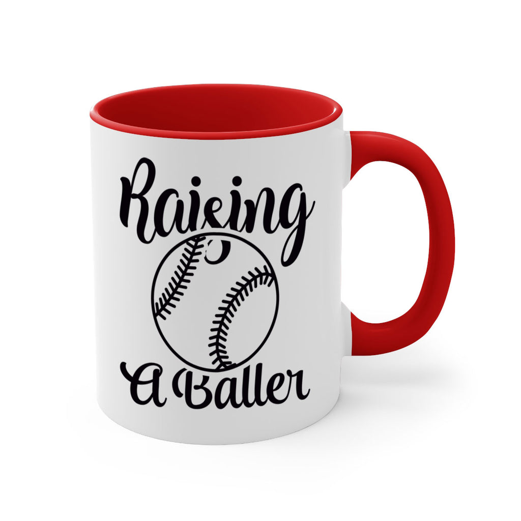 raising a baller 2277#- softball-Mug / Coffee Cup