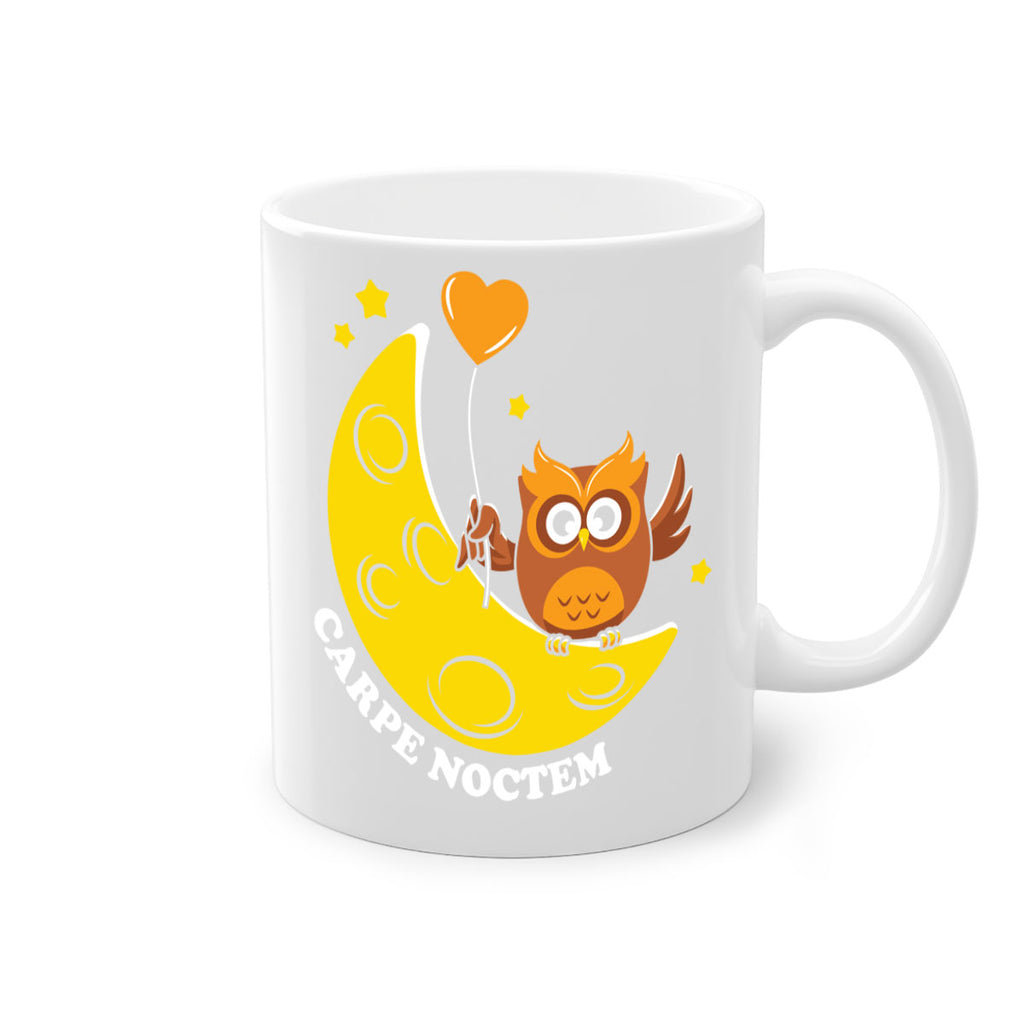 Carpe Noctem Moon Stars Owl A TurtleRabbit 1#- owl-Mug / Coffee Cup