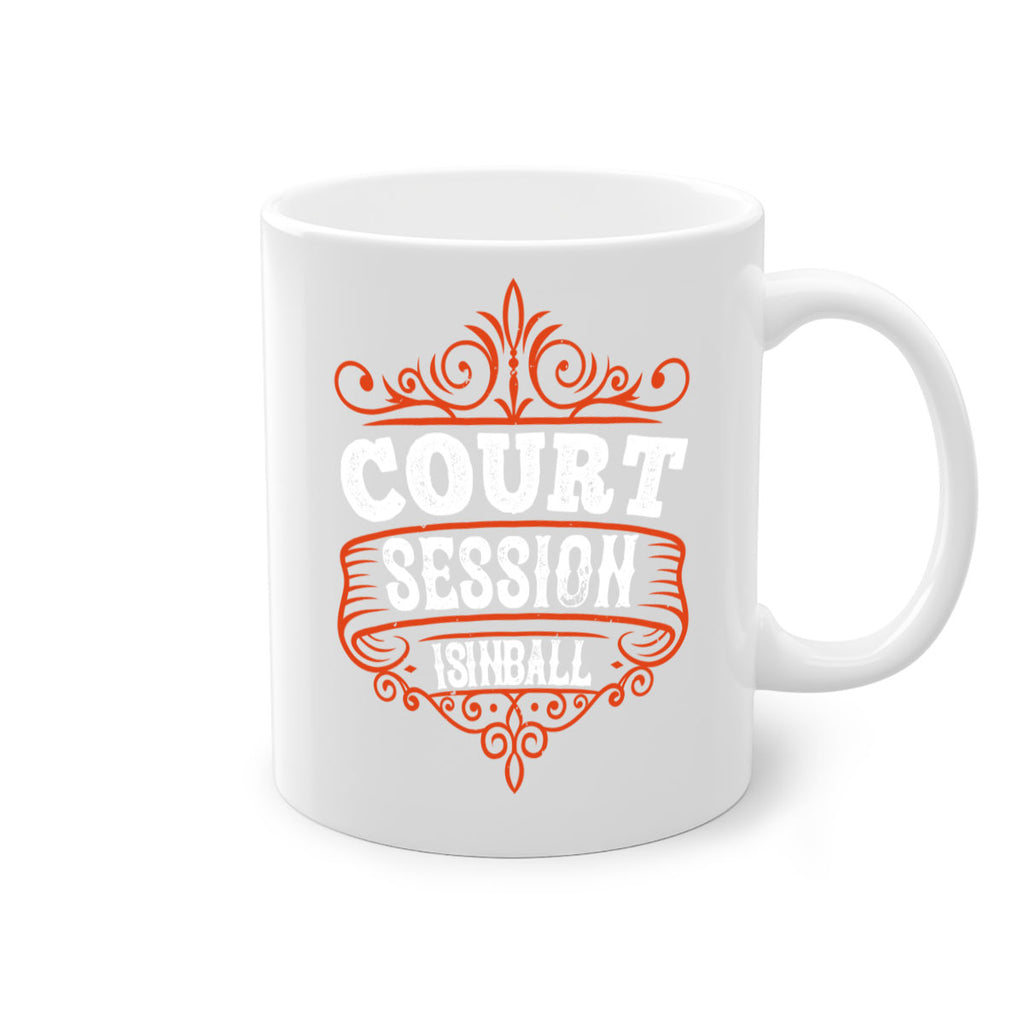 Court is in ball session 1569#- basketball-Mug / Coffee Cup