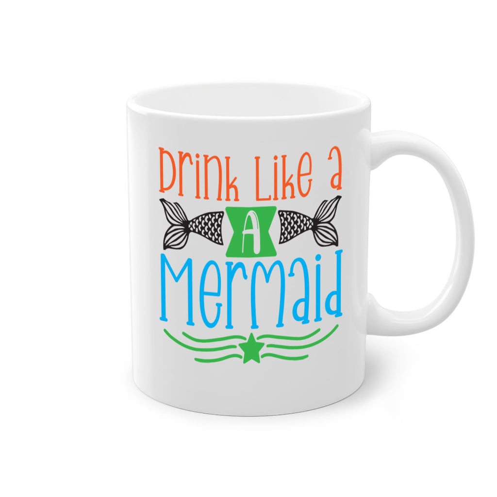 Drink Like A Mermaid 146#- mermaid-Mug / Coffee Cup