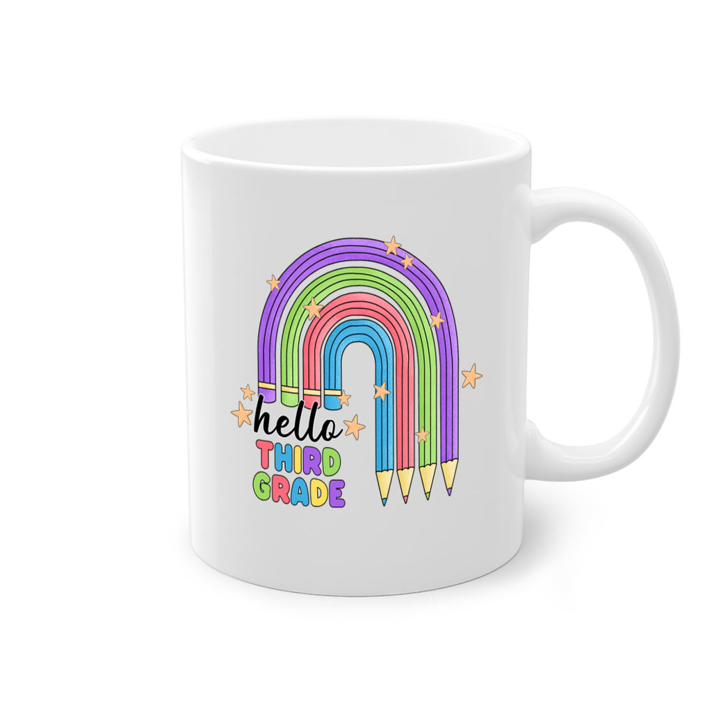Hello 3rd Grade Pencil Rainbow 11#- Third Grade-Mug / Coffee Cup