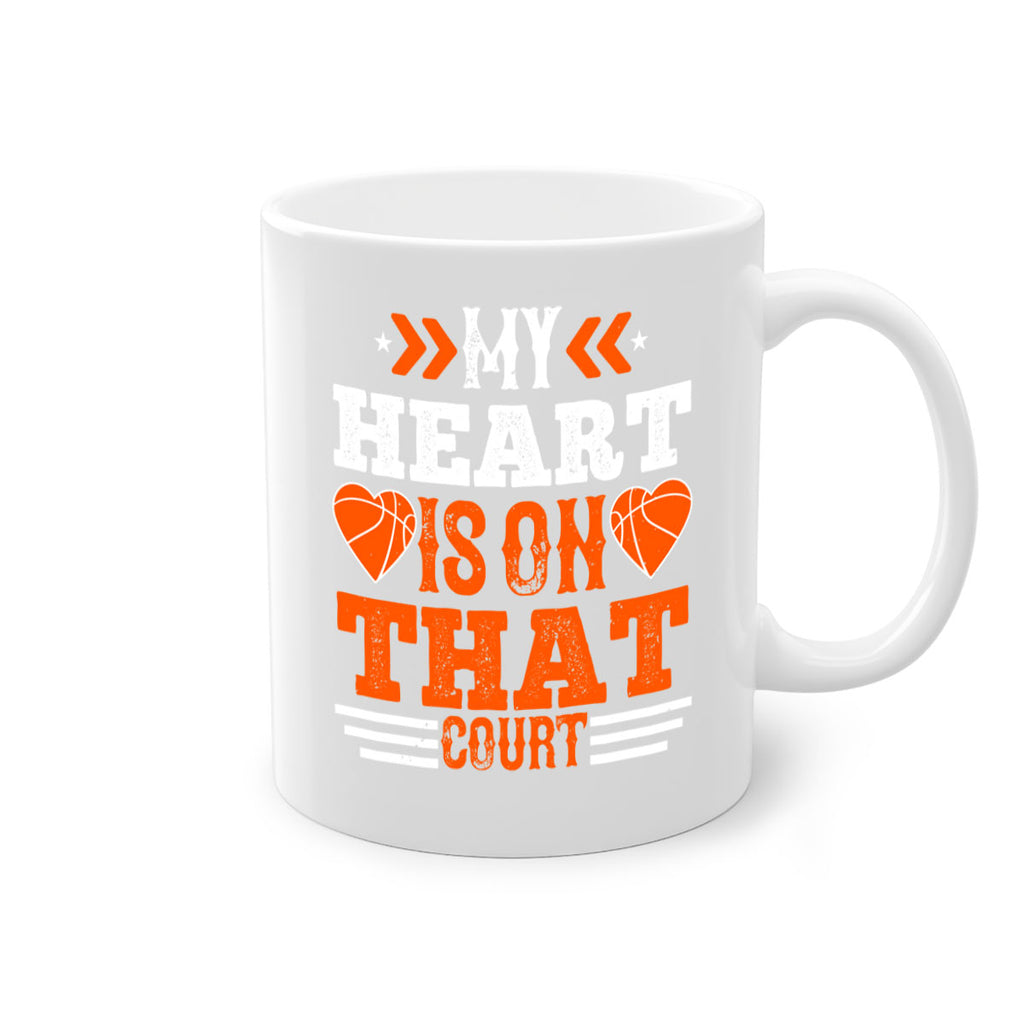 My heart is on that court 1807#- basketball-Mug / Coffee Cup