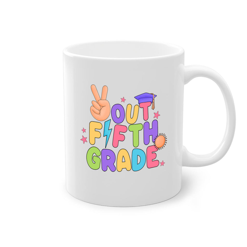 Peace Out 5th Grade Peace 20#- 5th grade-Mug / Coffee Cup
