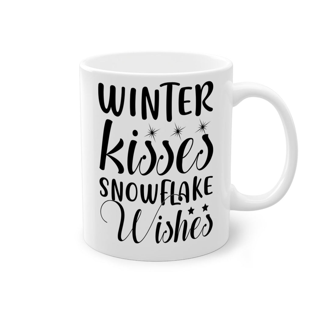 Winter Kisses Snowflake Wishes 561#- winter-Mug / Coffee Cup