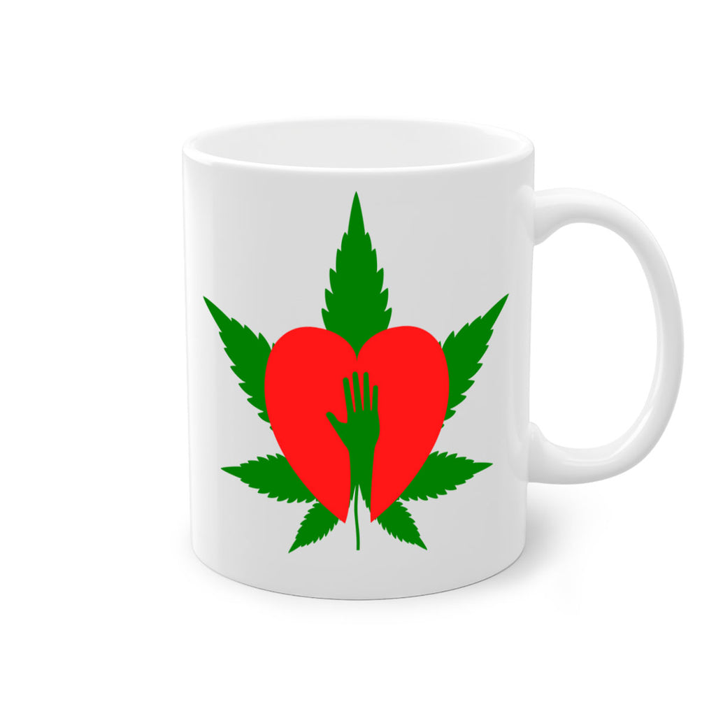 cannabis heart with hand 45#- marijuana-Mug / Coffee Cup