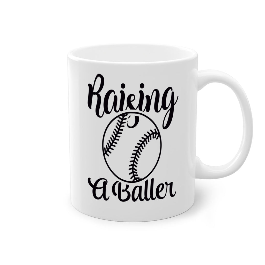 raising a baller 2277#- softball-Mug / Coffee Cup