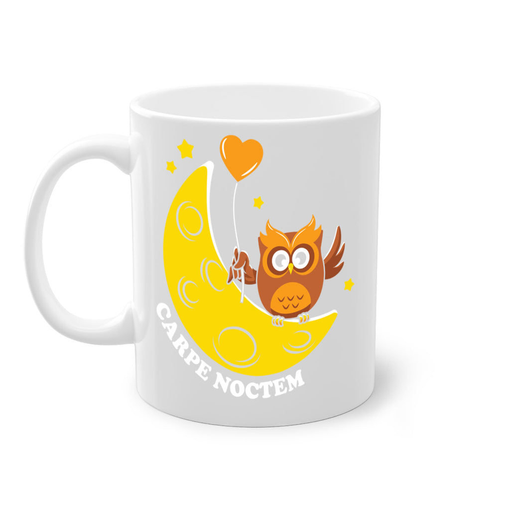 Carpe Noctem Moon Stars Owl A TurtleRabbit 1#- owl-Mug / Coffee Cup