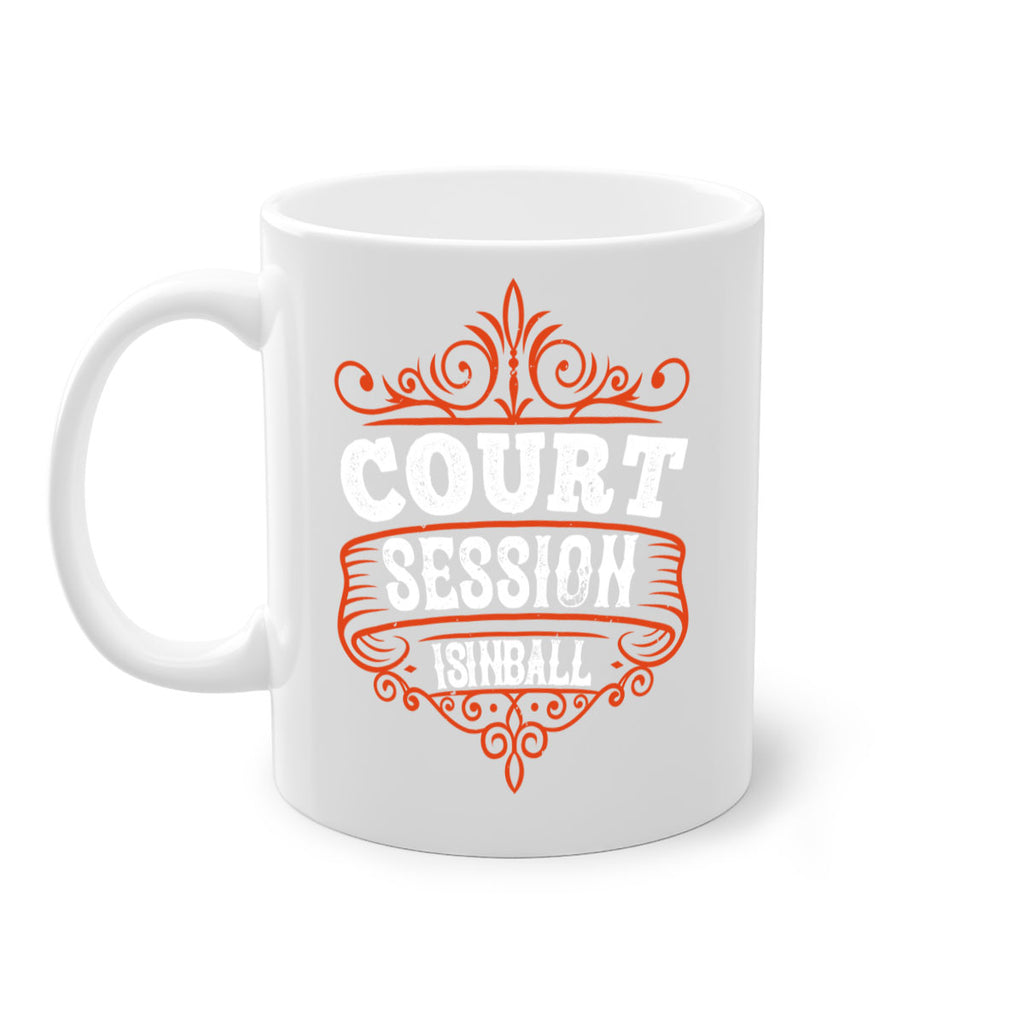 Court is in ball session 1569#- basketball-Mug / Coffee Cup