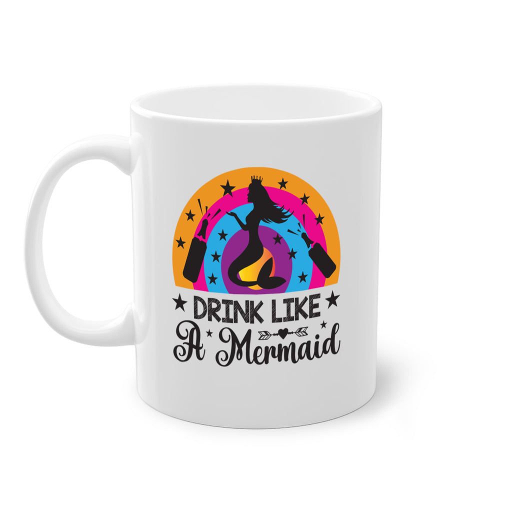 Drink like a mermaid 150#- mermaid-Mug / Coffee Cup