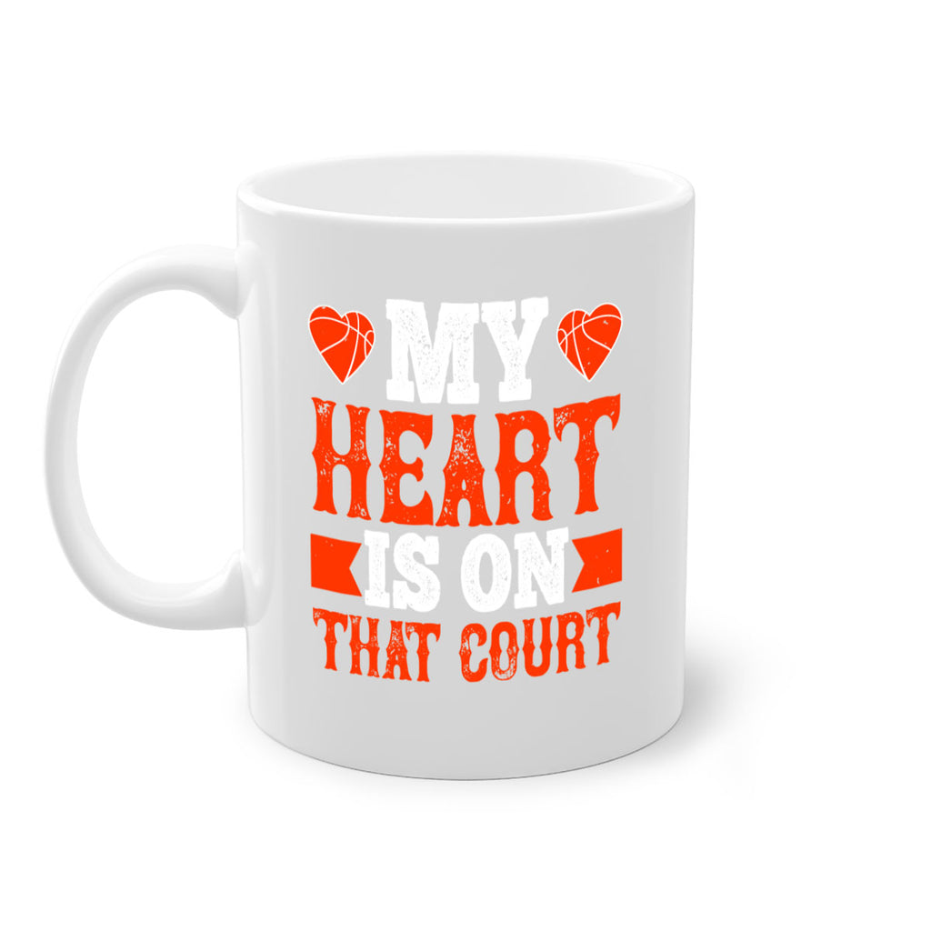 My heart is on that court 1817#- basketball-Mug / Coffee Cup