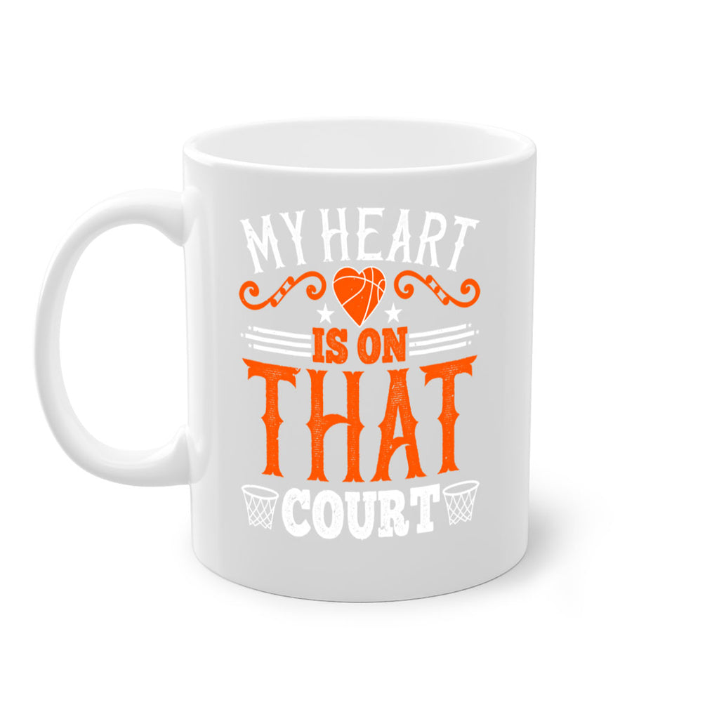 My heart is on that court 1826#- basketball-Mug / Coffee Cup