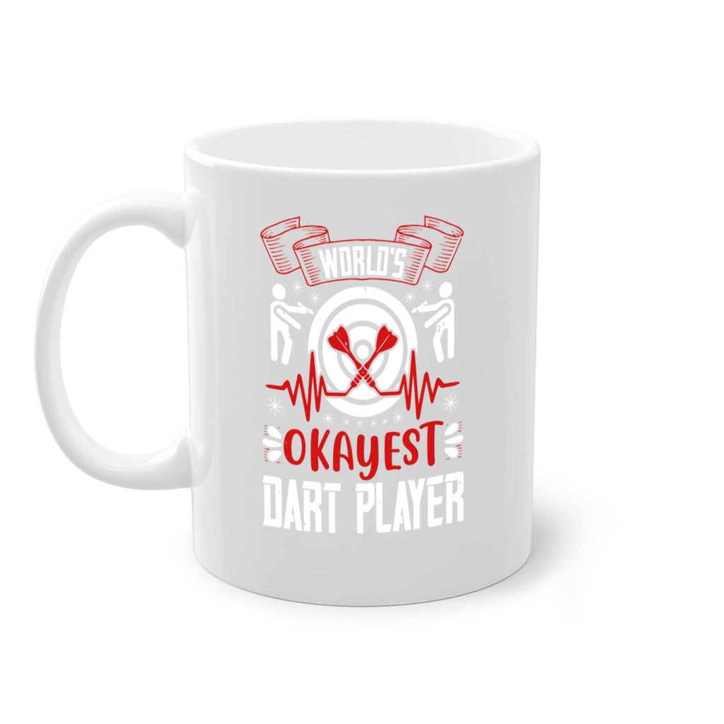 Worlds okayest dart player 1735#- darts-Mug / Coffee Cup