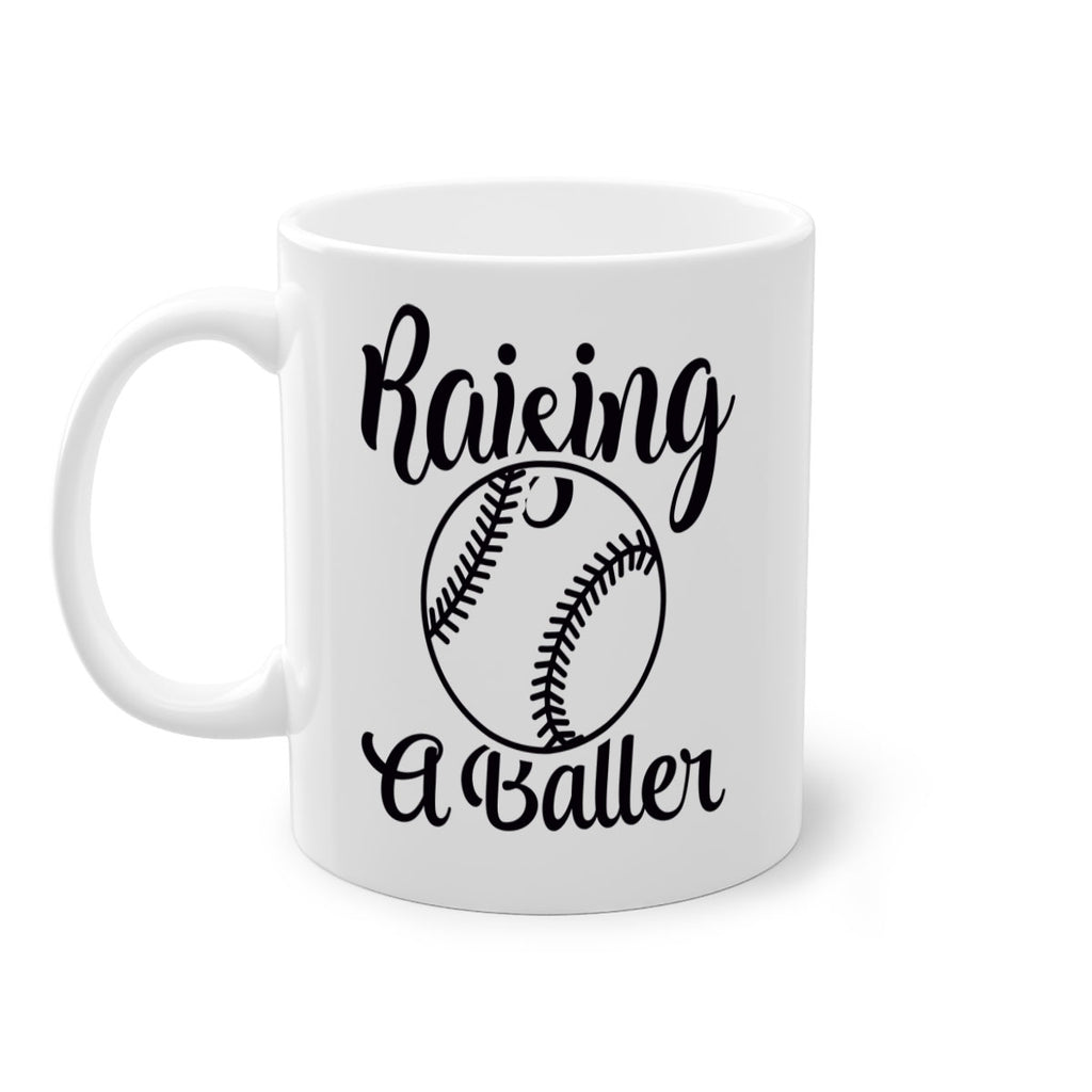 raising a baller 2277#- softball-Mug / Coffee Cup
