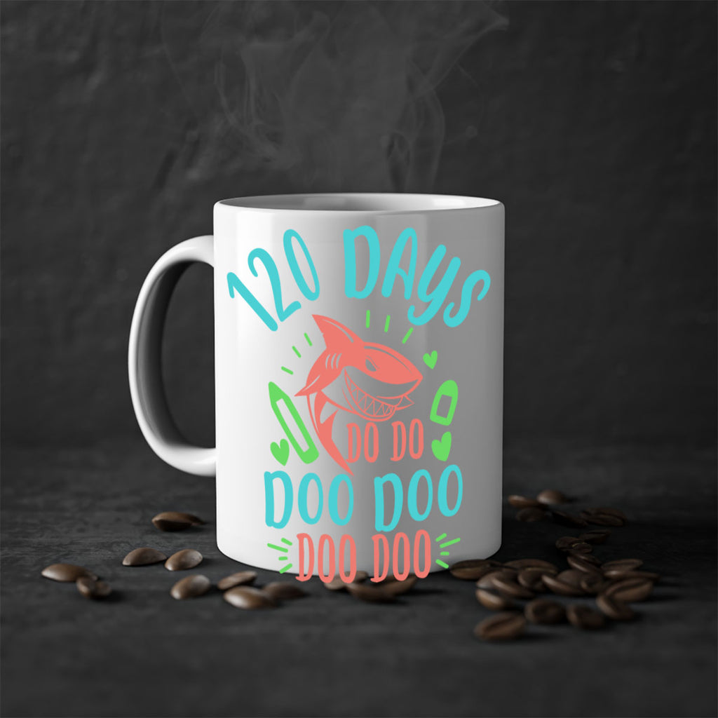 10 120 days shark doo doo 18#- 100 days-Mug / Coffee Cup