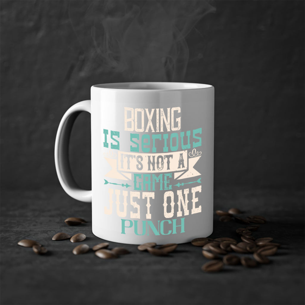 Boxing is serious Its not a game Just one punch 1556#- boxing-Mug / Coffee Cup