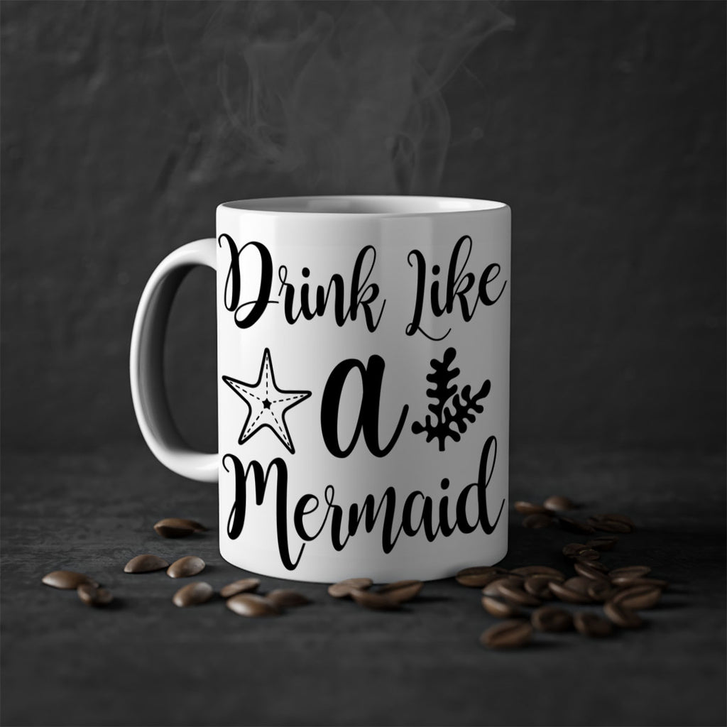 Drink like a mermaid 149#- mermaid-Mug / Coffee Cup