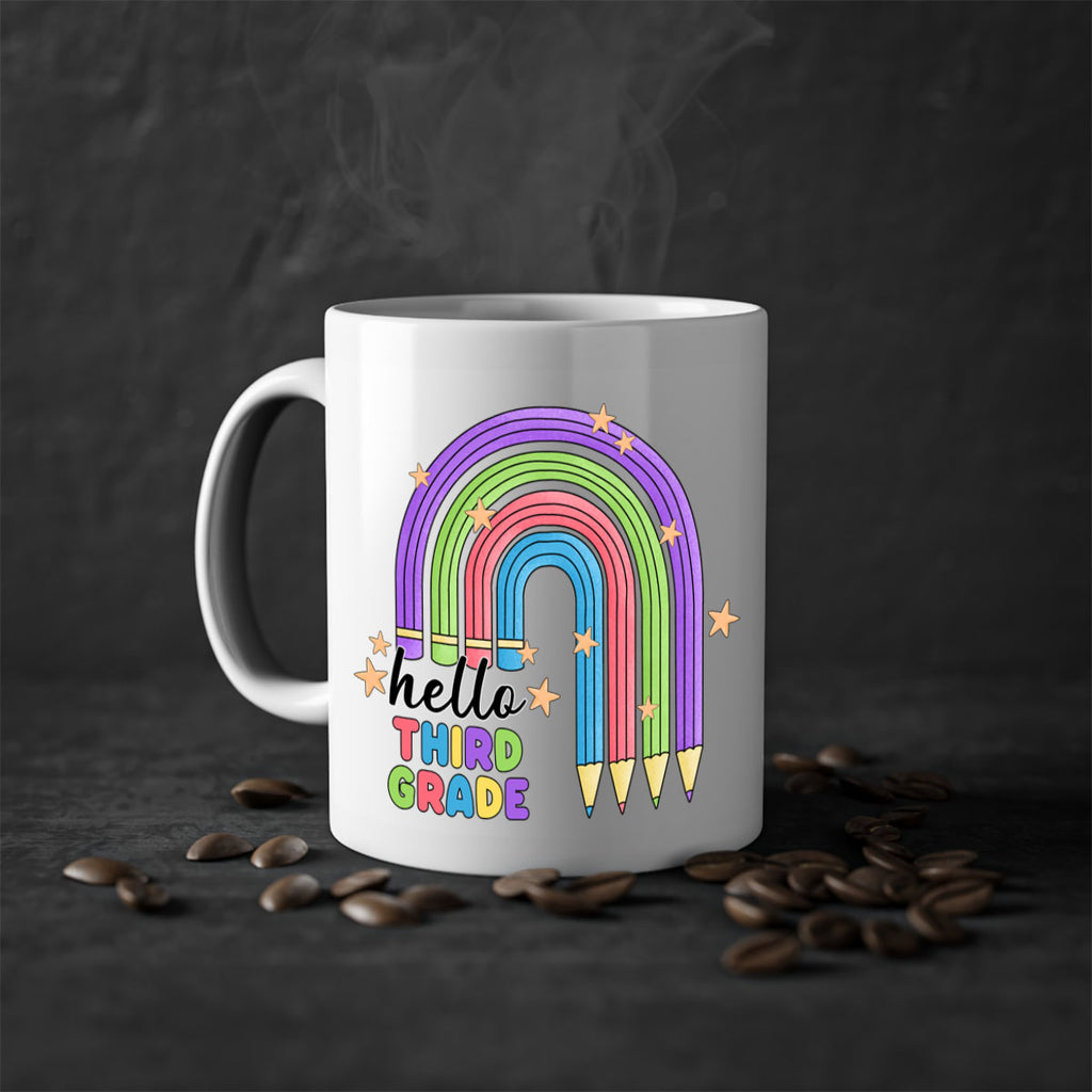 Hello 3rd Grade Pencil Rainbow 11#- Third Grade-Mug / Coffee Cup