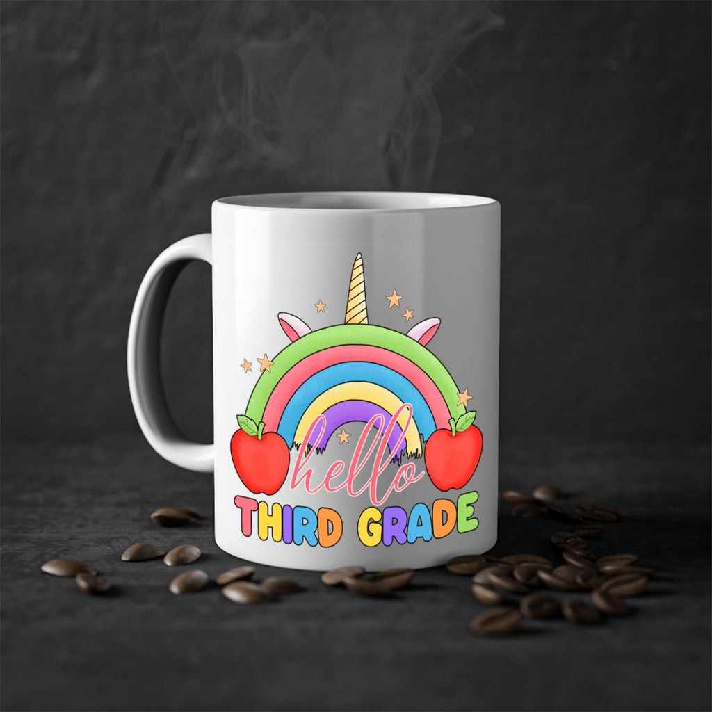 Hello 3rd Grade Unicorn Rainbow 13#- Third Grade-Mug / Coffee Cup