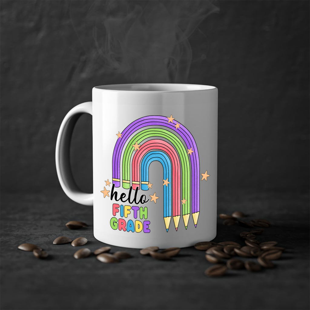 Hello 5th Grade Pencil Rainbow 13#- 5th grade-Mug / Coffee Cup