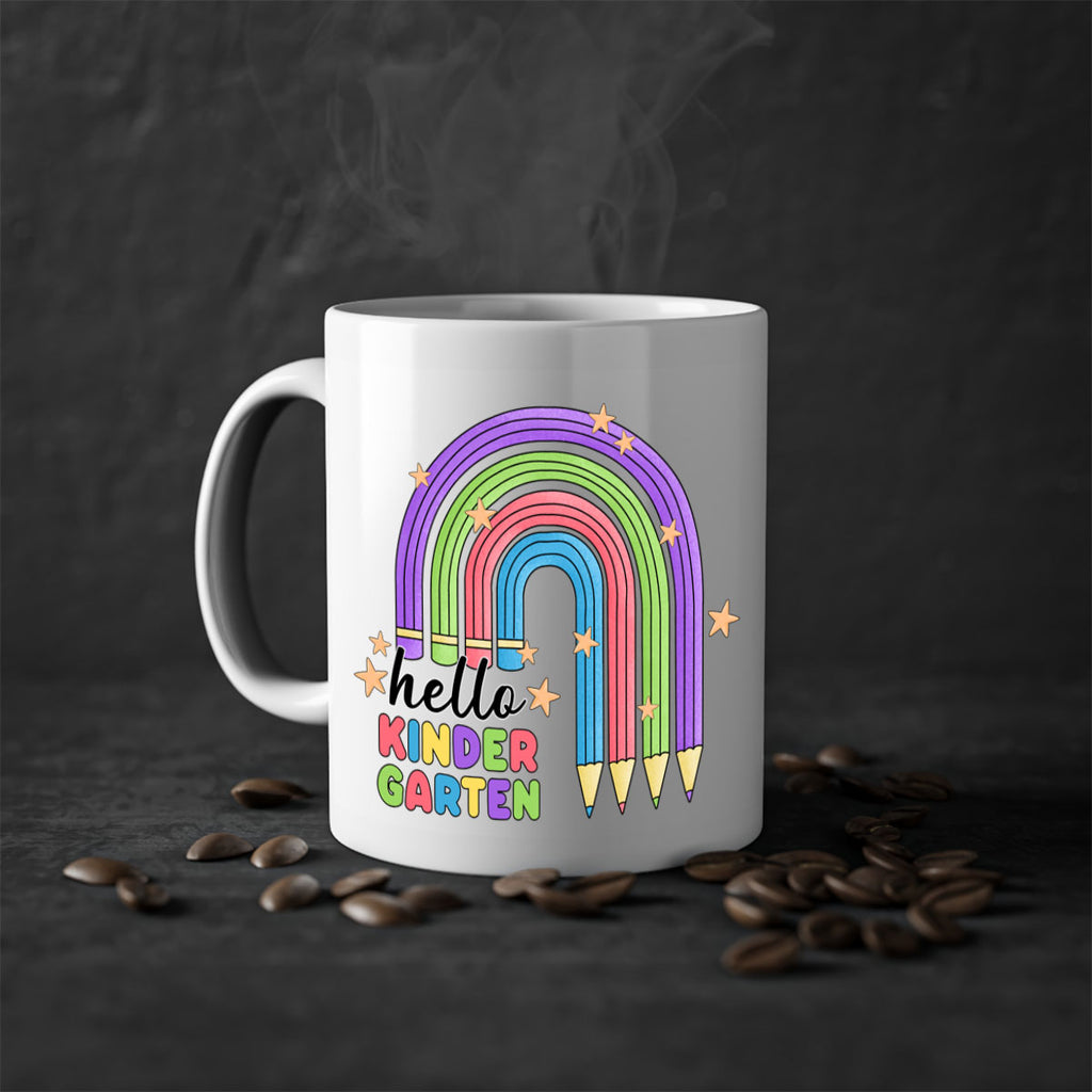 Hello Kindergarten Pencil Rainbow 4#- Kindergarten-Mug / Coffee Cup