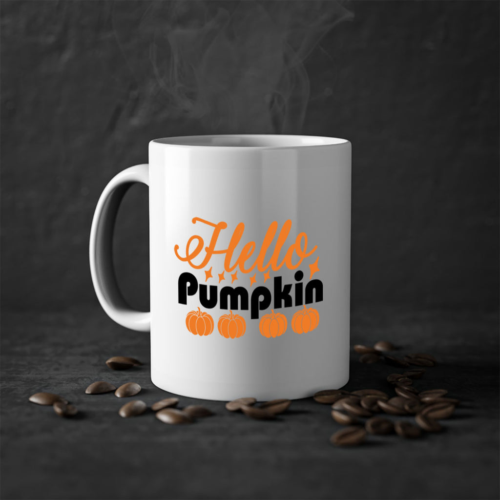 Hello Pumpkin 292#- fall-Mug / Coffee Cup