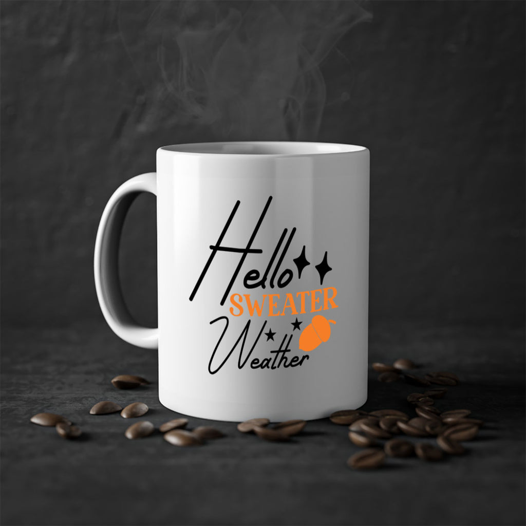 Hello Sweater Weather 296#- fall-Mug / Coffee Cup