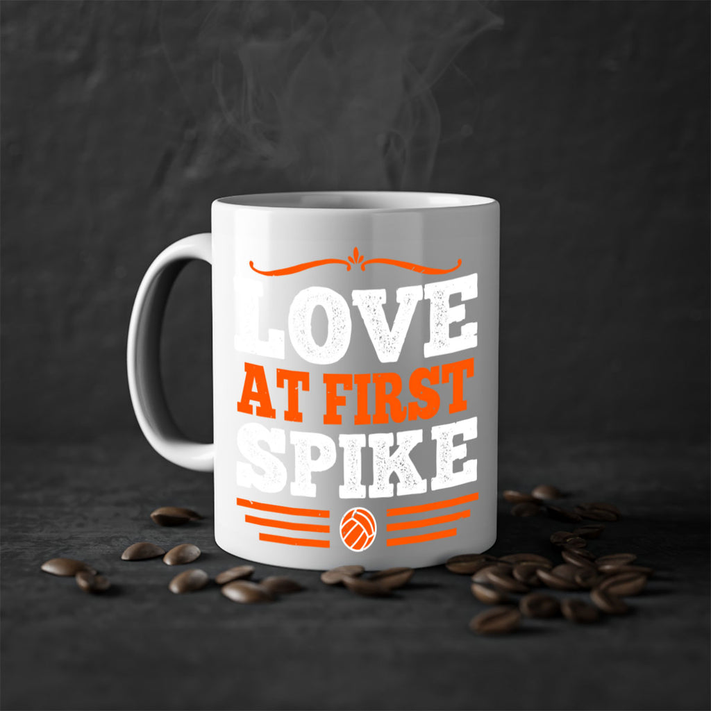 Love at first spike 735#- basketball-Mug / Coffee Cup