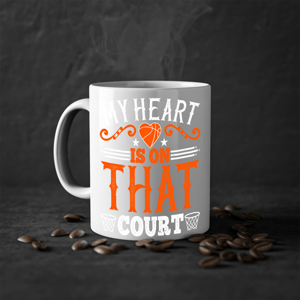 My heart is on that court 1826#- basketball-Mug / Coffee Cup