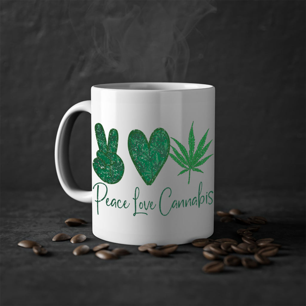 Peace Love Cannabis Sublimation 217#- marijuana-Mug / Coffee Cup