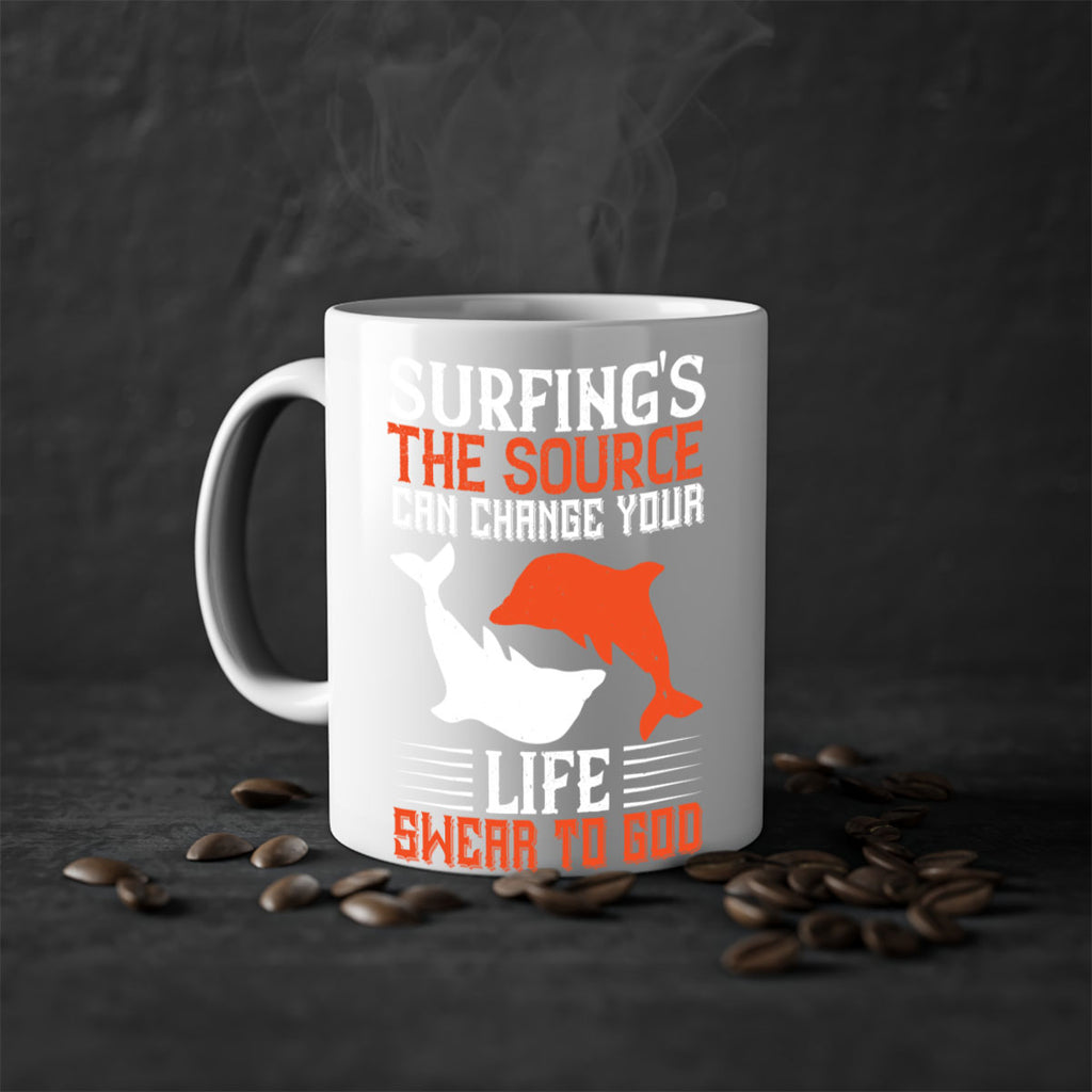Surfings the source Can change your life Swear to God 409#- surfing-Mug / Coffee Cup