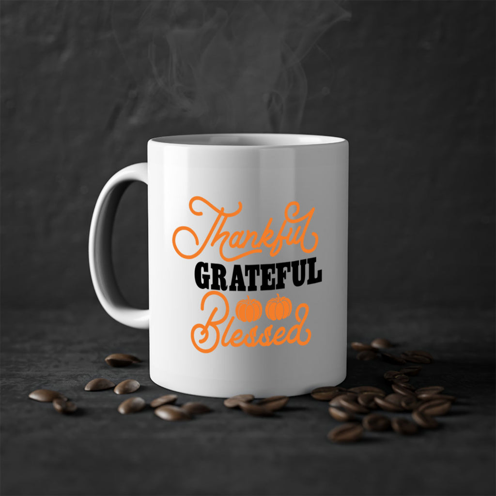 Thankful Grateful Blessed 604#- fall-Mug / Coffee Cup