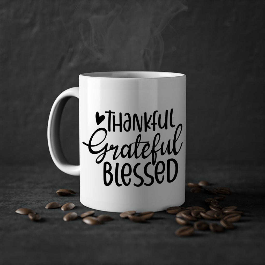 Thankful Grateful Blessed 605#- fall-Mug / Coffee Cup