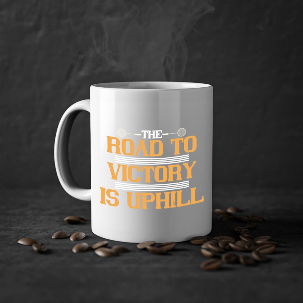 The road to victory is uphill 1822#- badminton-Mug / Coffee Cup