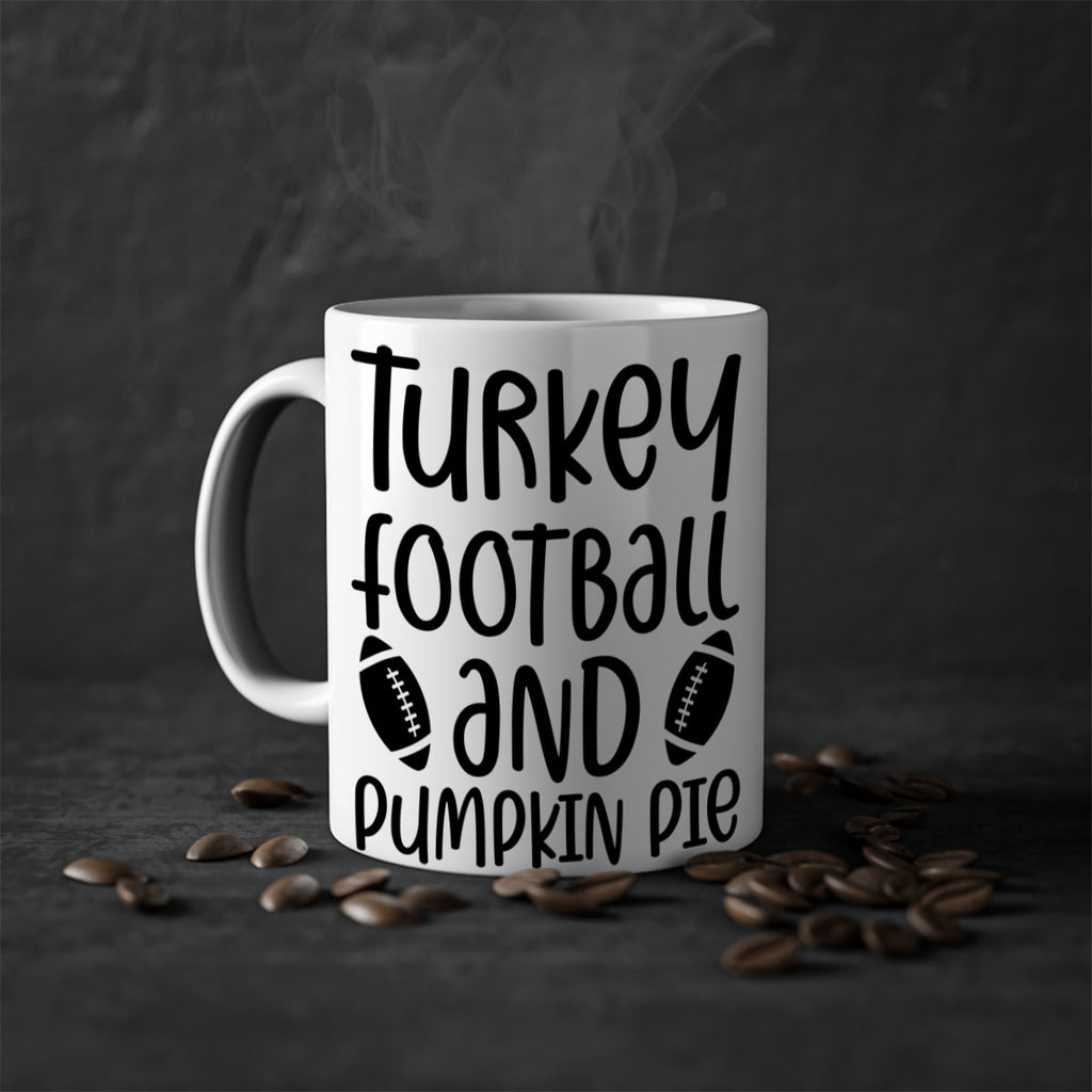 Turkey Football And Pumpkin Pie 622#- fall-Mug / Coffee Cup