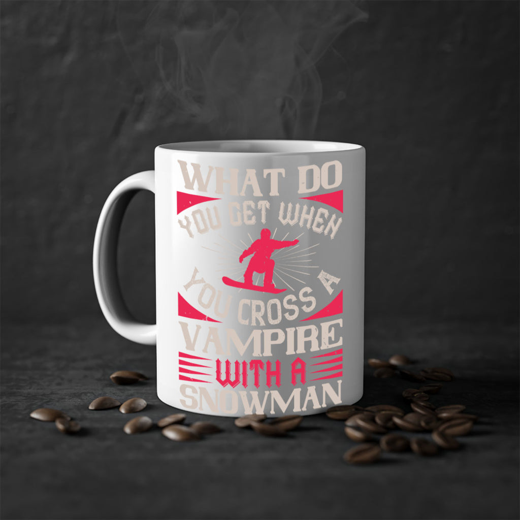 What do you get when you cross a vampire with a snowman 106#- ski-Mug / Coffee Cup