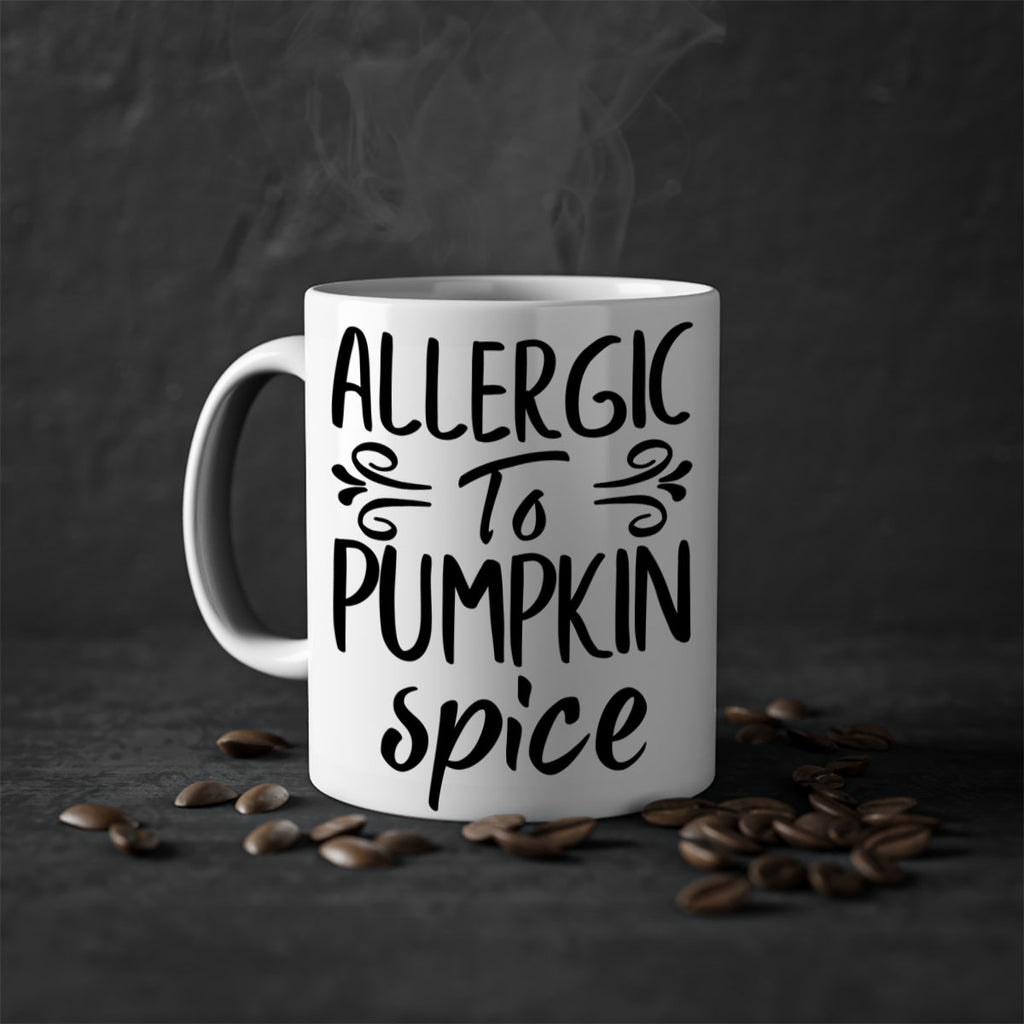 allergic to pumpkin spice 8#- fall-Mug / Coffee Cup