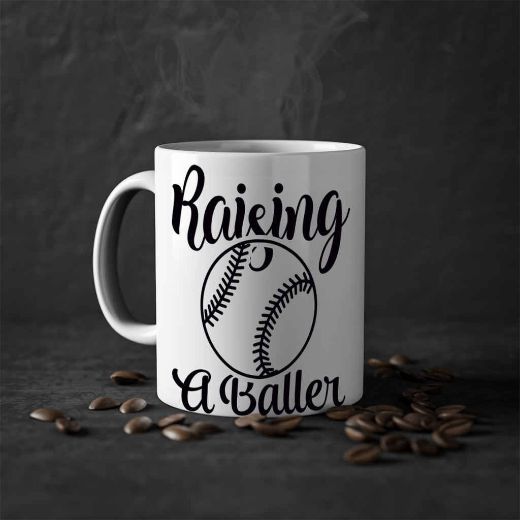 raising a baller 2277#- softball-Mug / Coffee Cup