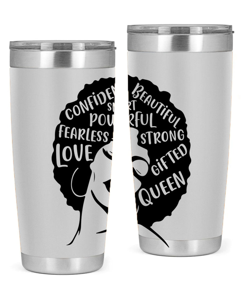 afro lady with words 24#- women-girls- Tumbler