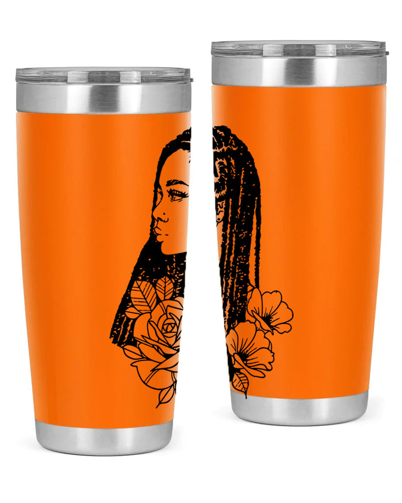 afro with flowers 70#- women-girls- Tumbler