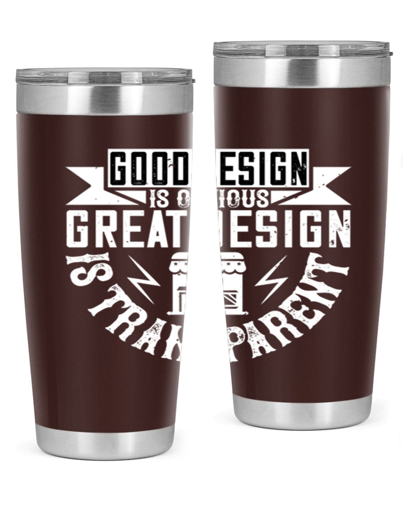 Good design is obvious Great design is transparent Style 40#- architect- tumbler