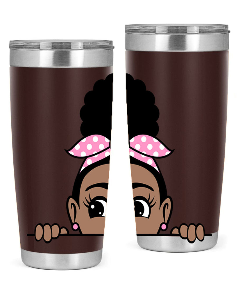afro puff bandana girl peekaboo 86#- women-girls- Tumbler