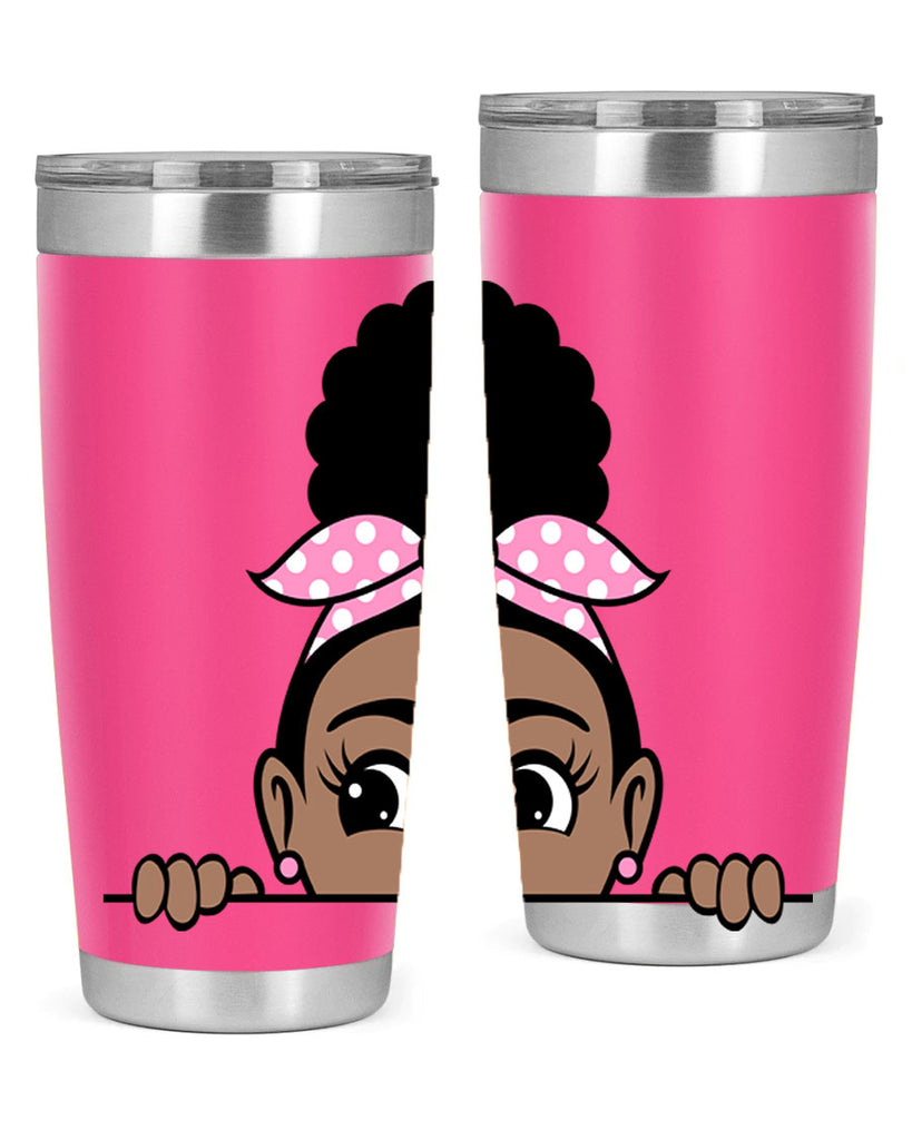 afro puff bandana girl peekaboo 86#- women-girls- Tumbler