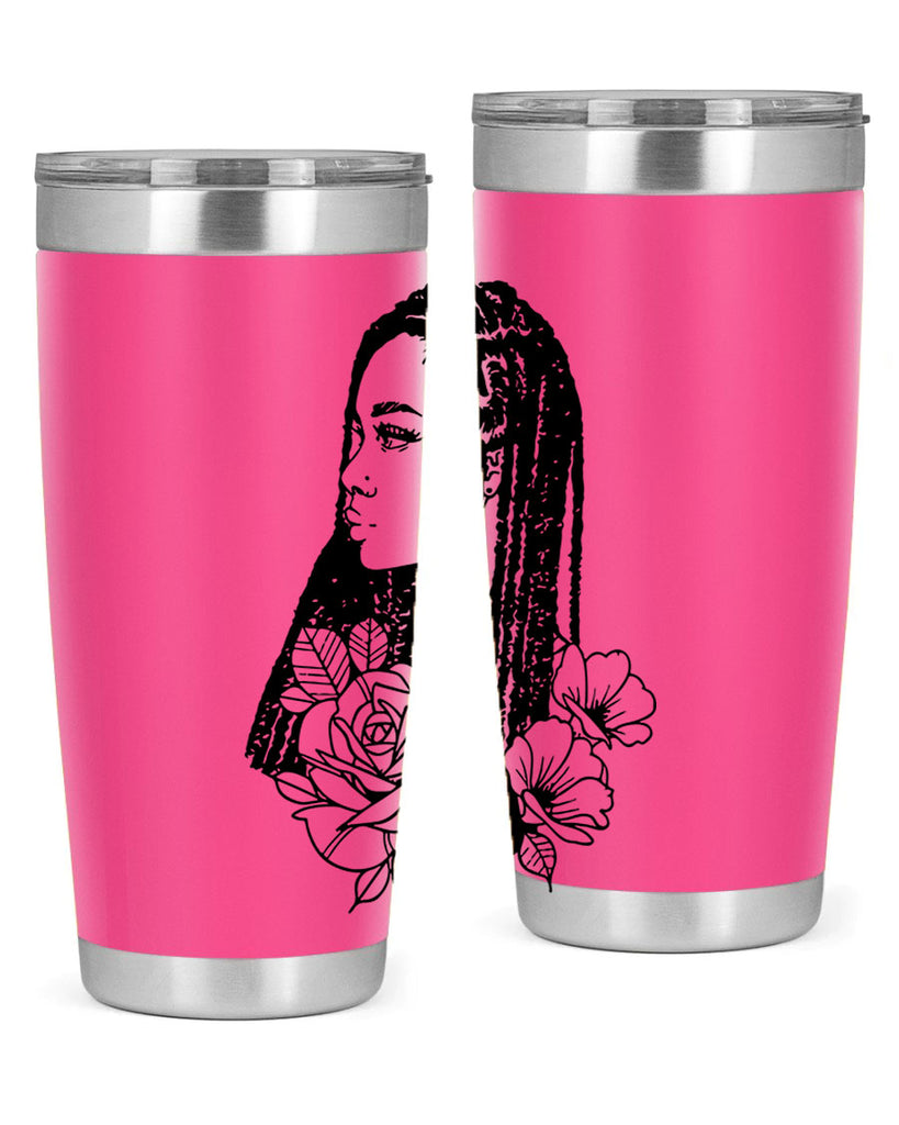 afro with flowers 70#- women-girls- Tumbler