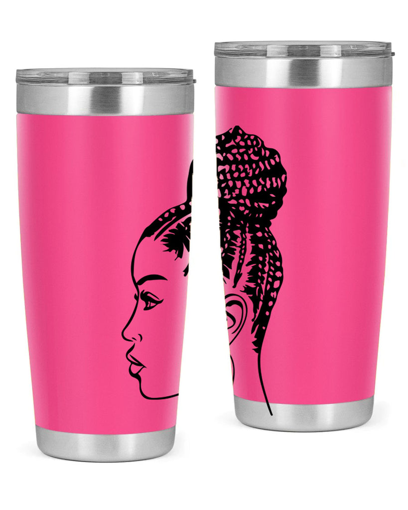 black woman with braids 7#- women-girls- Tumbler