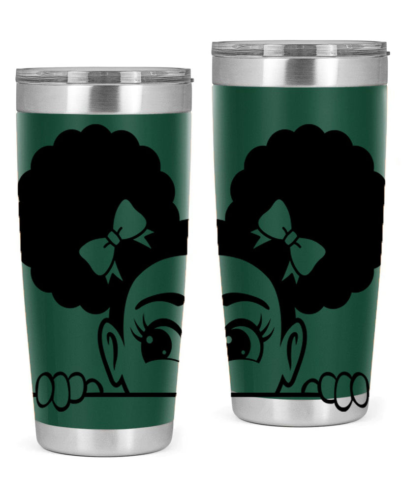 afro puffs girl peekaboo 81#- women-girls- Tumbler