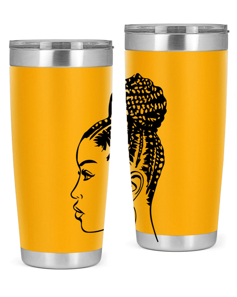 black woman with braids 7#- women-girls- Tumbler