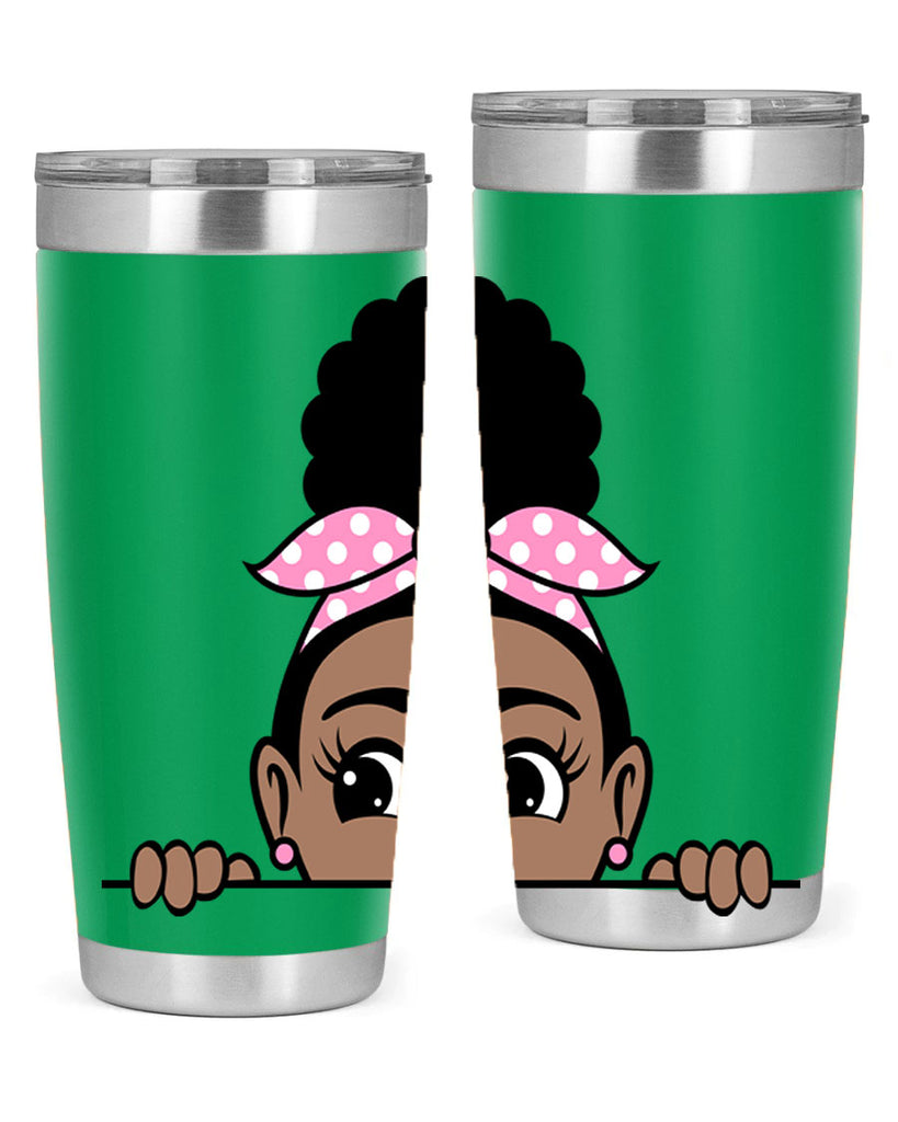 afro puff bandana girl peekaboo 86#- women-girls- Tumbler